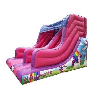 7ft Platform Unicorns Inflatable Slide