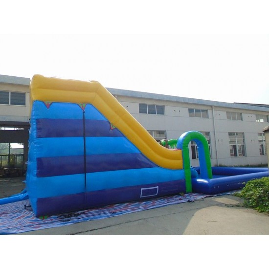 Custom Inflatable Water Parks Pool With Slide And Toys On Land Custom Inflatable Water Parks Pool With Slide And Toys On Land