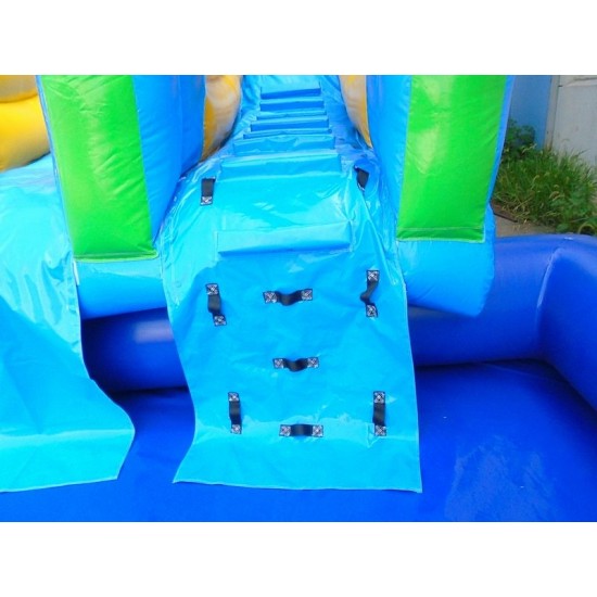 Custom Inflatable Water Parks Pool With Slide And Toys On Land Custom Inflatable Water Parks Pool With Slide And Toys On Land